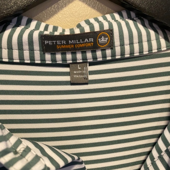 Peter millar button up large green - Picture 6 of 12